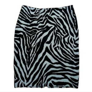 White House Black Market Zebra Print Skirt Size 6